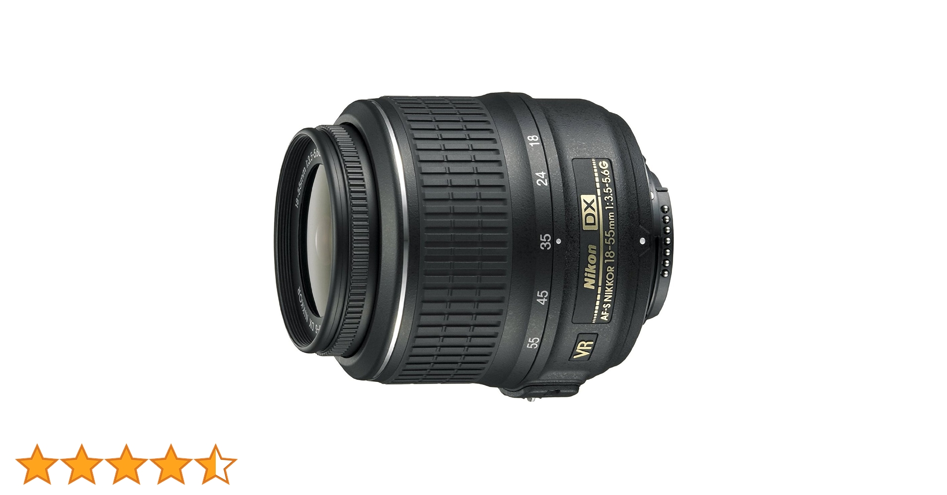 Nikon 18-55mm f/3.5-5.6G AF-S DX VR Nikkor Zoom Lens - White